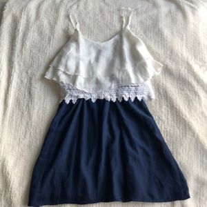 BLUE AND WHITE DRESS